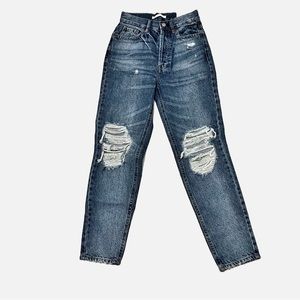 PacSun Ultra High Rise Slim Button Front Jeans Size 24 NWT